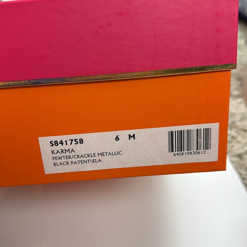 Kate Spade Italian Leather Silver Mary Janes - Picture 7 of 7